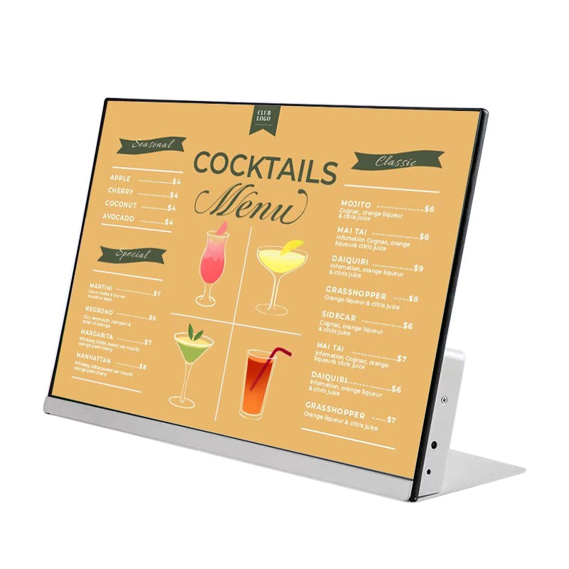 Écran de Menu Numérique de Bureau