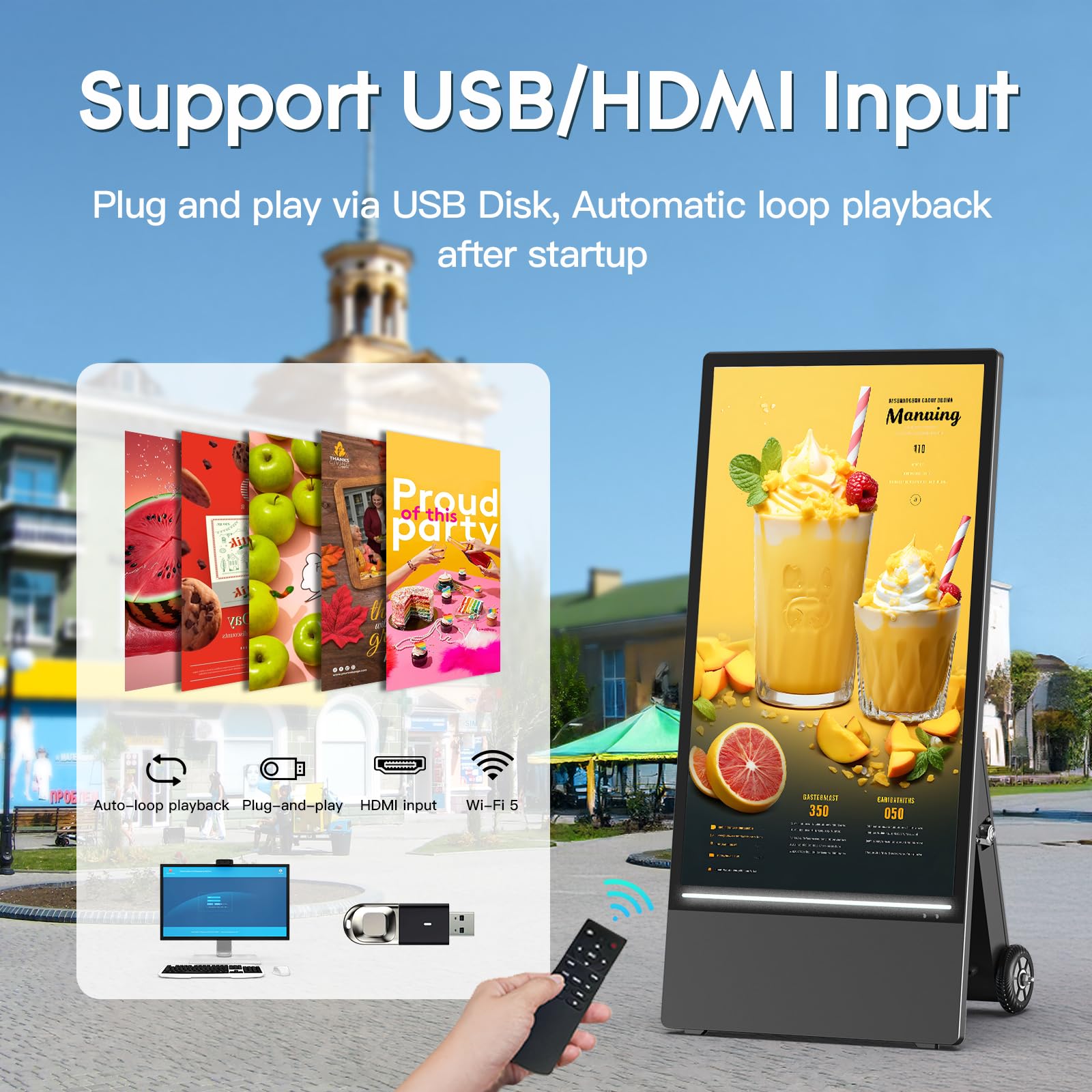 Totem Numérique Extérieur 43” Étanche