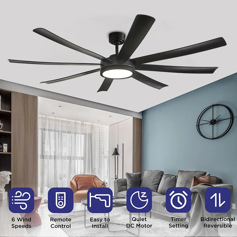 Ventilateur de Plafond Moderne avec Éclairage