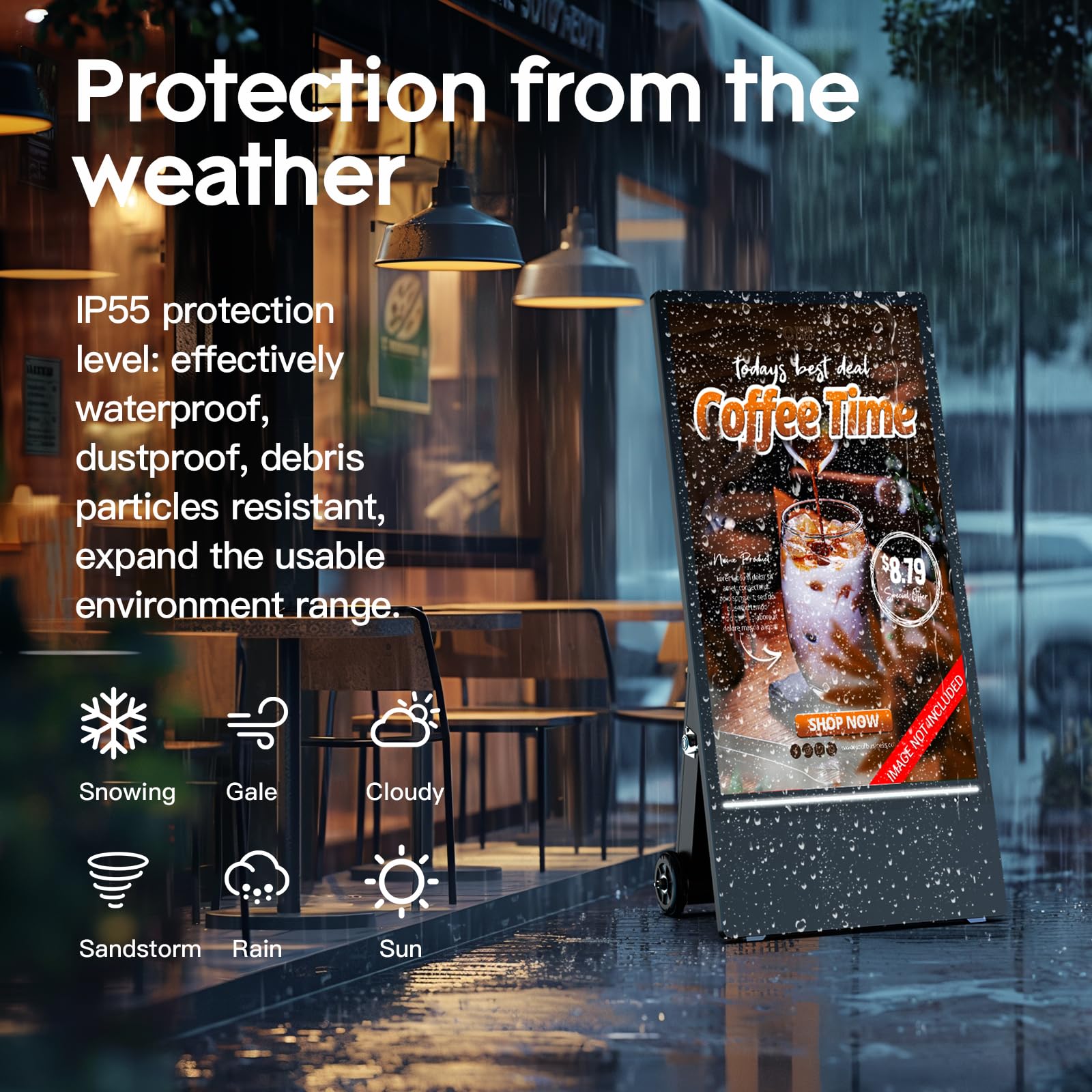 Totem Numérique Extérieur 43” Étanche