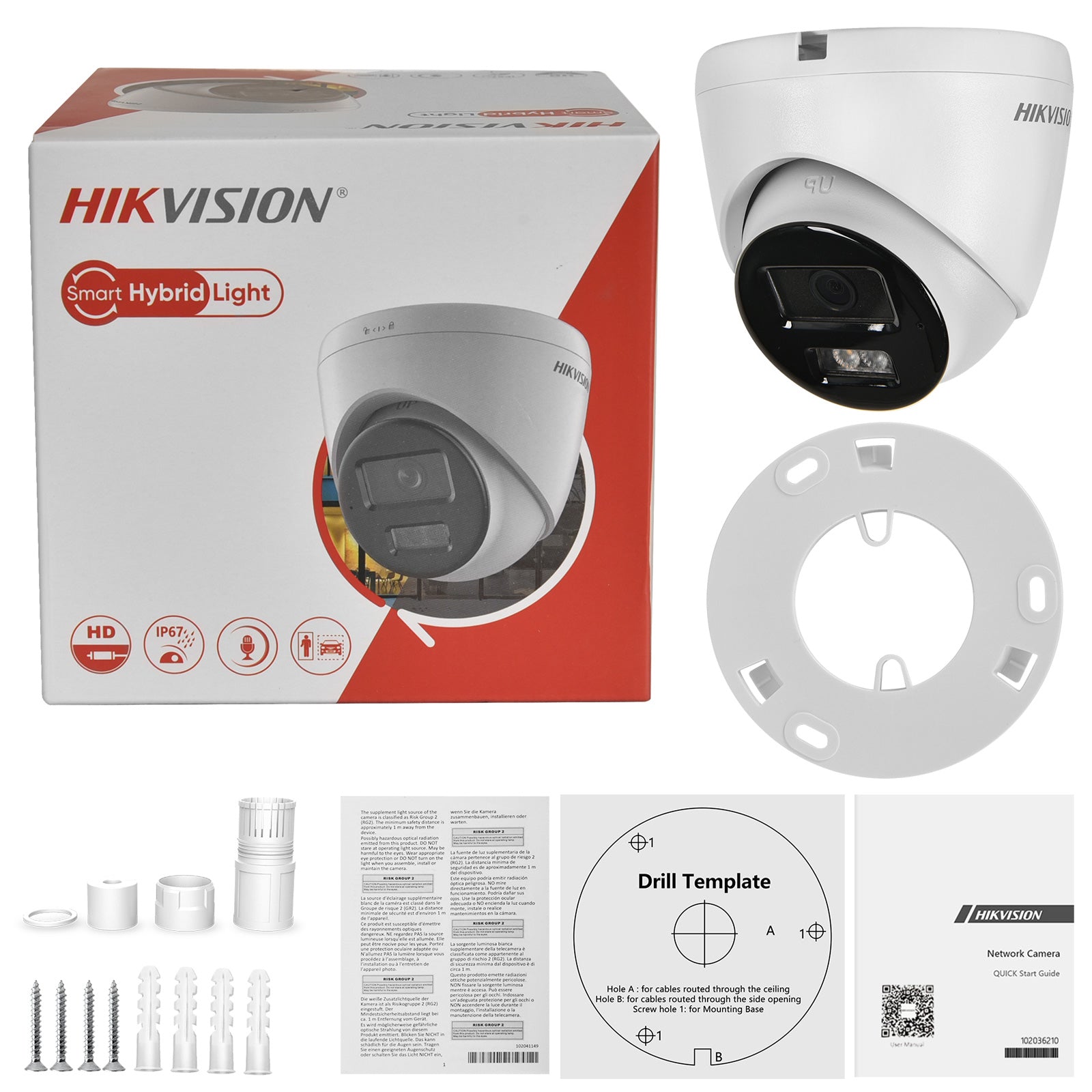 Caméra IP Hikvision 8MP 4K ColorVu