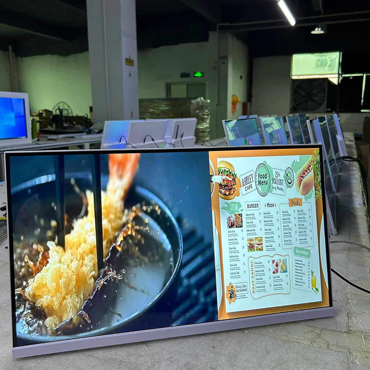 Écran de Menu Numérique de Bureau